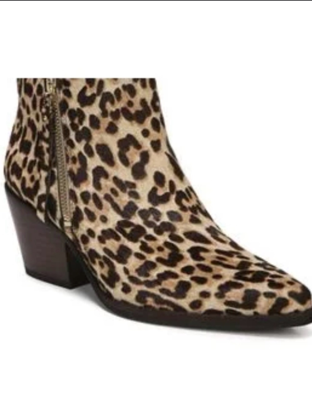 Sam Edelman walden real cowhide fall Leopard-Print Ankle Boot in size 9 brown